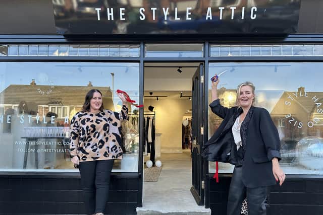 Leigh Unwin, right, opening her new The Style Attic boutique in Swillington (Photo by The Style Attic)