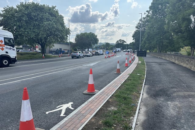 In July, the A6120 Broadway between Fink Hill and Horsforth roundabout was closed to traffic in both directions, to allow for the first phase of carriageway resurfacing.