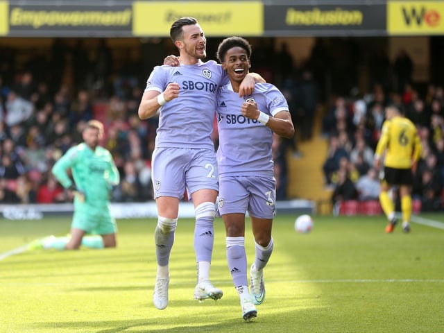 One or two flashes of his skill and balance but it was a difficult second half for Leeds' attackers. Didn't get much going.. (Photo by Alex Morton/Getty Images)
