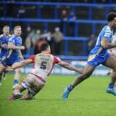 Leon Ruan on the ball for Leeds Rhinos against Catalans Dragons this season. Picture by Steve Riding.