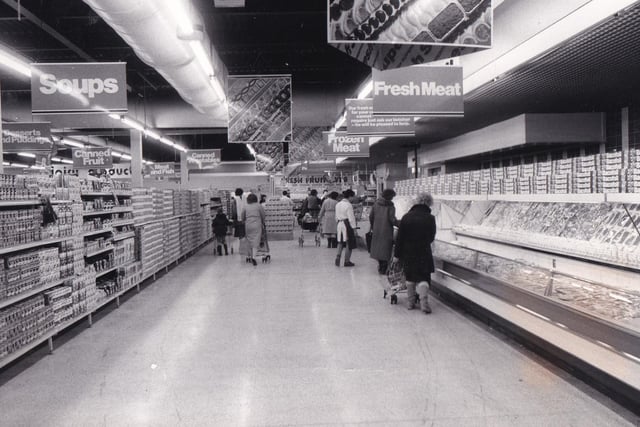The Co-op Super C store boasted wide aisles. The store was opened by Coronation  Street star William Roache, who played Ken Barlow, in January 1984. He walked around the store and enjoyed informal chats with shoppers and was happy to sign autographs.