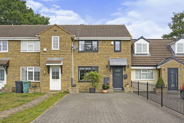 This three bed terraced house located on Westwinn View is on the market for a guide price of £230,000.
