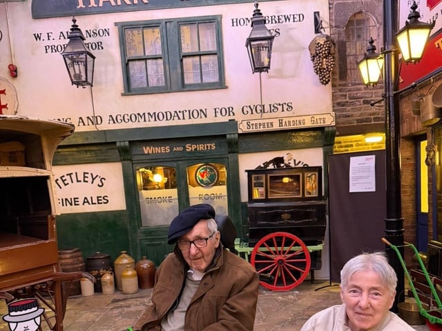 Residents Steve Schofield and Joan Naylor from Colton Lodges Care Home at Abbey House Museum