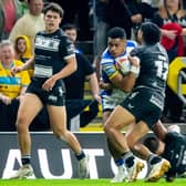 David Fusitu'a in action for Leeds Rhinos against Hull FC last week. Picture by Allan McKenzie/SWpix.com.