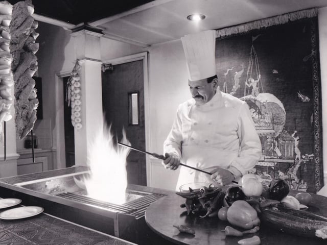 Darbar in Leeds city centre became a mecca for fans of Indian cuisine. Pictured is owner Karim Mir preparing another delicious dish.