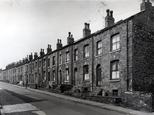Glover Street, looking from the direction of Meanwood Road towards Camp Road. Pictured in July 1958.