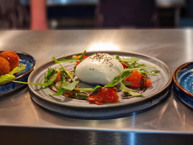 Mozzarella with confit tomatoes is one of the delicious items on the menu at the Wonky Donkey.