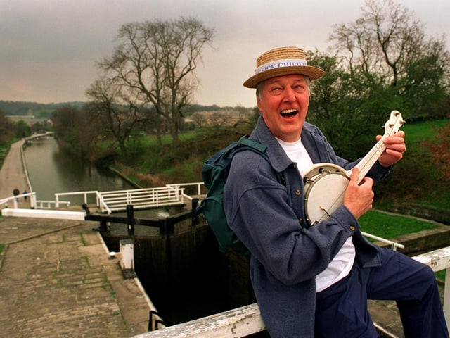 Cookridge's Ken Smith is pictured on the Leeds and Liverpool canal at Apperley Bridge which he was planning on walking for charity. Pictured in April 1997.