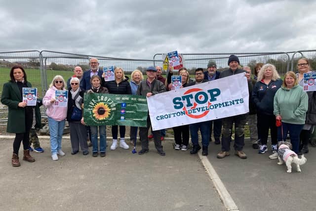 Campaigners opposed to plans to build 126 homes in Crofton claim the scheme would put further strain on local infrastructure. LDRS image April 2023.