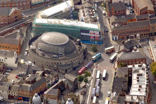 A bird's eye view of the Corn Exchange in September 2003.