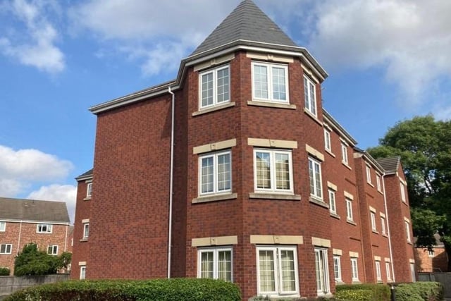 This two-bedroom apartment is located in the popular Castle Lodge development in Rothwell. It has an entrance hall, lounge, a separate fitted kitchen, two double bedrooms and a house bathroom. The property also has access to communal gardens and an allocated parking space. It's on the market for £145,000.