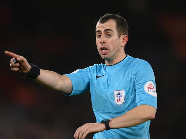 Bizarre handling of the first half time wasting, got to grips with it better in the second half. Relatively unfussy. (Photo by Mike Hewitt/Getty Images)