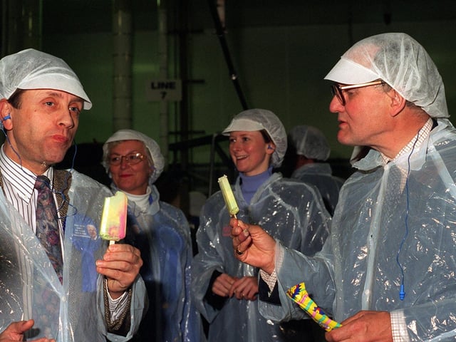 The Cross Gates site was acquired from Treats Ice Cream when that firm merged with Richmond Ice Cream in the 1990s.

Agriculture Minister Douglas Hogg, right, samples an ice lolly together with John Emsley the Conservative candidate for Leeds East during his visit to the factory in 1995.