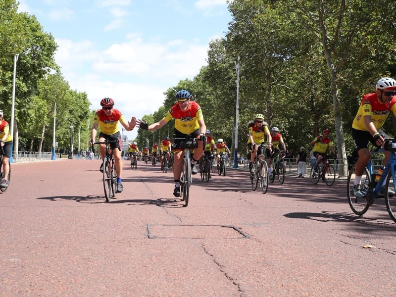 Riders on The Mall.
