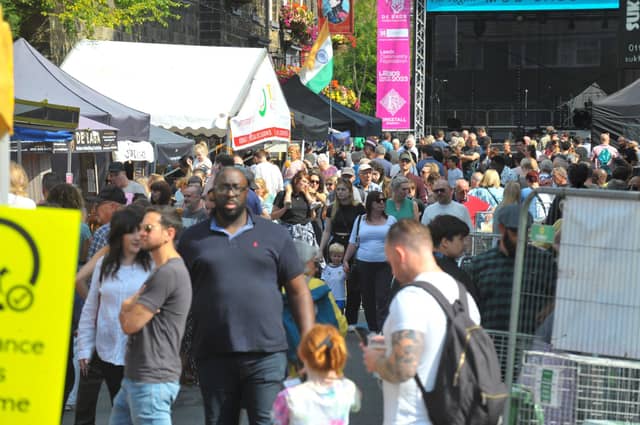 The main activities are taking place on Regent Street, which was packed on Saturday afternoon