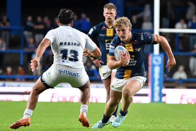 Teenage forward Zak Lloyd made his Leeds Rhinos debut against Toulouse last week. Picture by Matthew Merrick/SWpix.com.