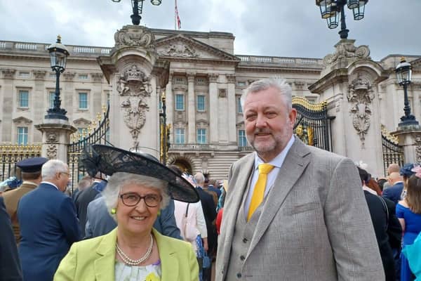 Norma Harrington and Mark Storey represented WiSE at the Royal Garden Party