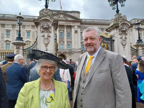 Norma Harrington and Mark Storey represented WiSE at the Royal Garden Party