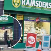 Shocking footage shows an armed robbery at Ramsdens jewellers, in Queen Street, Morley, unfolding on November 21 as startled shoppers watch in horror.