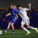 AT THE DOUBLE: Luca Thomas, right, for Leeds United's under-21s. Photo by Julian Finney/Getty Images.