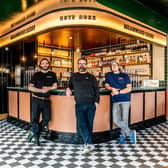 Dave Herbert, operations manager of Meanwood Tavern, Ed Mason, managing director Whitelock's and Meanwood Tavern, and James Newman, founder of Well Oiled.