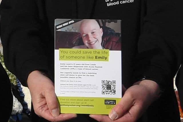 21-year-old Emily Land is looking for a stem cell donor to save her life.