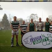 Pickard Properties’ director Miles Pickard, centre, with the Varsity Trophy, launches Varsity 2025