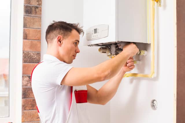 General picture of a boiler being fitted. Photo: Abode