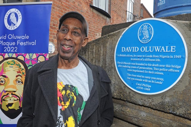Arthur France, founder of the Leeds West Indian Carnival, was at the unveiling.