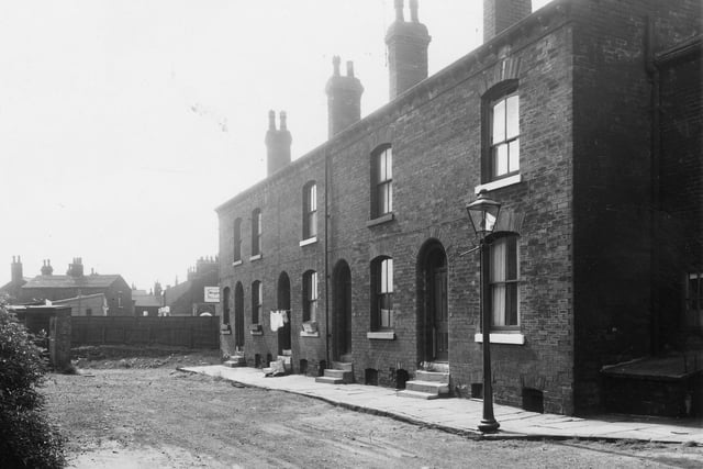 Forge Place pictured in July 1959. On the far left of the image just visible is a block of shared outside toilets.
