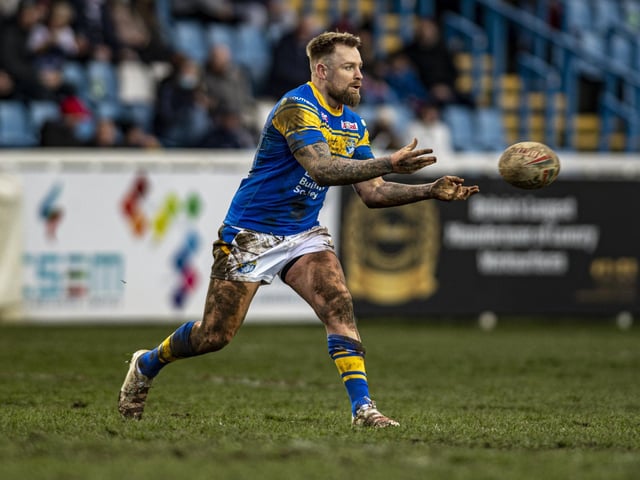 Rhinos' big-name signing missed the vsit of his former side Warrington in Super League round one after being charged with a grade B late hit on a passer in a pre-season win over Hull.