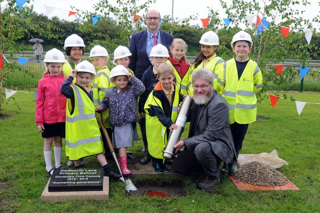 Hedworth Lane Primary School pupils planted a time capsule in 2014 but who can tell us more about this event?