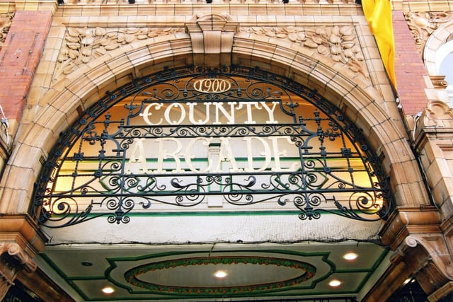 The entrance to the County Arcade on Briggate pictured in May 2005.
