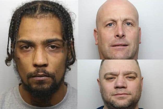 Dane Lyons, Paul Gummerson and Andrew Leeming all had their cases heard at Leeds Crown Court. Images: West Yorkshire Police