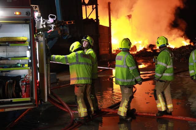 Fire crews have been at the scene all night.