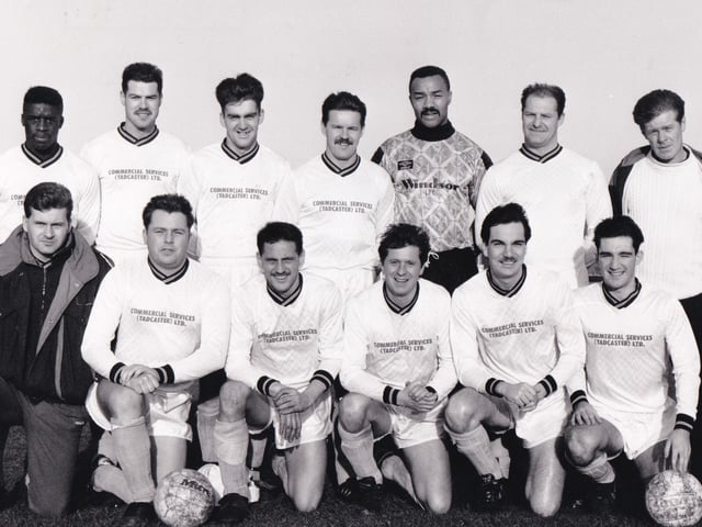 Tadcaster, who played in Division 2 of the Weekly Wynner League, pictured in January 1991. Back row, from left, are Chris Annan, Andy Jackson, Pat Mcdaid, Steve Templeton, Tony Westcarr, Ashley Fieldhouse and Tony Learoy. Front row, from left, are Dave Whyte, Brett Foster, Phil Worth, Andy Newhall, Mick Clark and Wayne Jackson.