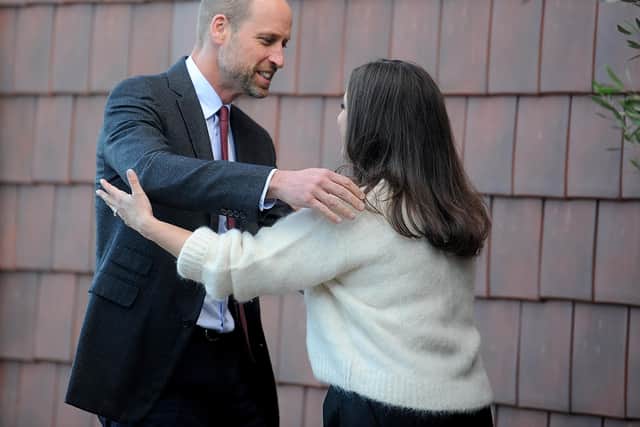 The Prince of Wales greets Lindsey Burrow as he arrives at the centre. Picture taken by Yorkshire Post Photographer Simon Hulme