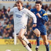 Gary McAllister surges forward for Leeds in their Division One title-winning season of 1992 (Picture: National World)