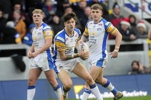 Teenage full-back Riley Lumb impressed for Rhinos in pre-season. Picture by Steve Riding.