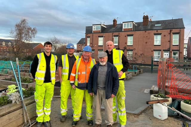 Cross Green Growing Together community garden gets makeover from Caddick Construction.