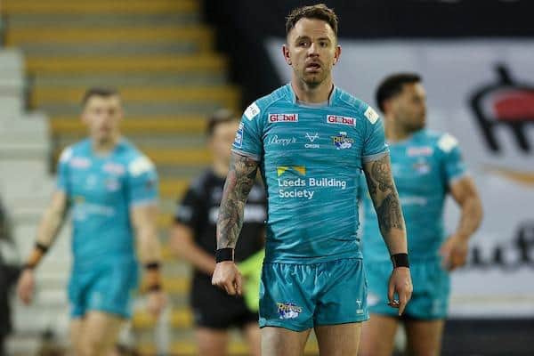 Richie Myler's disappointment shows after Rhinos' loss at Leigh. Picture by Paul Currie/SWpix.com.