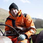 Reuben Owen sits on his vintage tractor. (Pic credit: Channel 5)