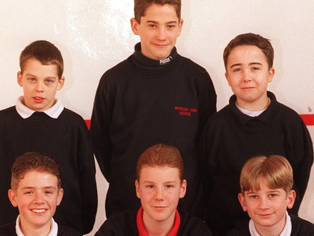 Wortley High School U-14s table tennis team pictured in February 1996. Back row, from left, are Andrew Bell, Jason Sharp and Kevin Brook. Front row, from left, are Phillip Lowe, Richard Howitt and James Cuddy.