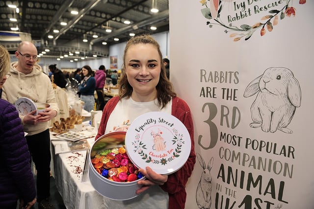 Beth Hinds, the founder and manager of Ivy Dene Rabbit Rescue in Tong, was raising money for the rescued rabbits.