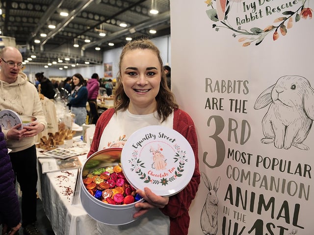 Beth Hinds, the founder and manager of Ivy Dene Rabbit Rescue in Tong, was raising money for the rescued rabbits.