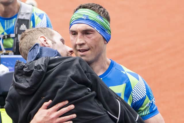 The image of Kevin Sinfield carrying Rob Burrow over the finish line at the first Leeds Marathon in 2023 has become etched in the minds of many