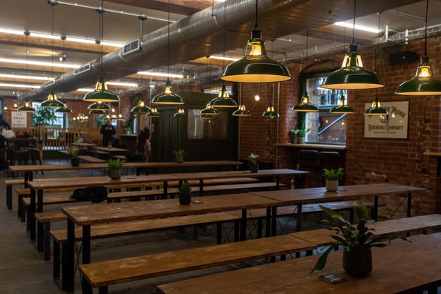 The new venue also features a beer hall and a food market. Falafel Guys,  Big Buns and Six Slice Pizza and other vendors will take the space to serve up delicious meals.