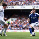 SUPPORT NEEDED: For Archie Gray, left, and Ethan Ampadu in the centre of Leeds United's midfield, Gray pictured in battle with Ipswich Town's Nathan Broadhead in Saturday's Championship clash at Portman Road. Photo by George Tewkesbury/PA Wire.