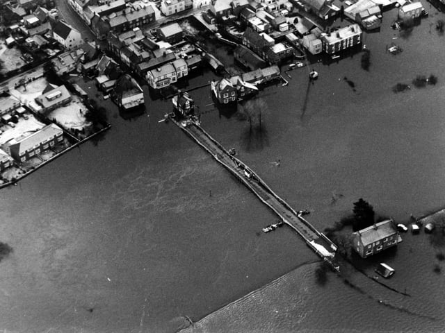 The village of Cawood was left devastated by flooding in January 1982.