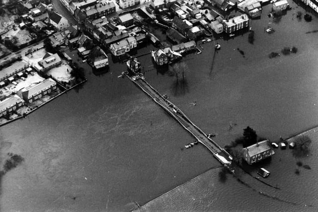 The village of Cawood was left devastated by flooding in January 1982.
